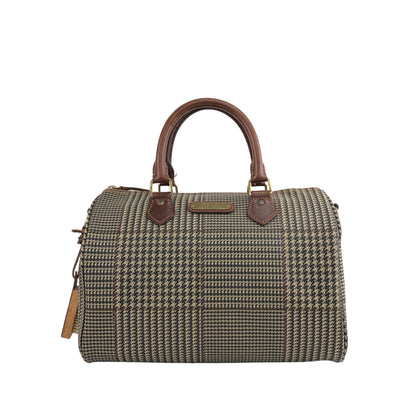 RALPH LAUREN Leather Small Boston bag Handbag Brown Vintage epcyi6