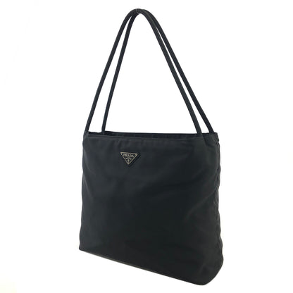 PRADA Triangle Logo  Nylon Handbag Black Vintage a3ew6f