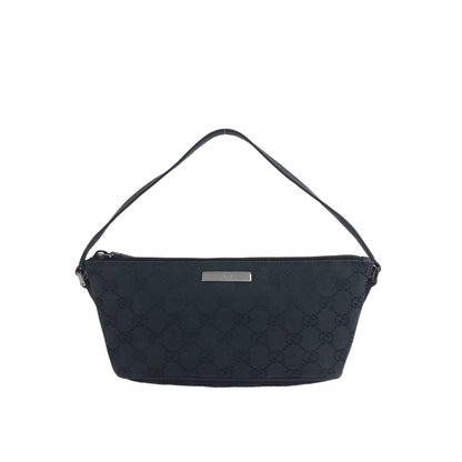 GUCCI GG Canvas Canvas Handbag Vanity bag Black Vintage 73mxrh