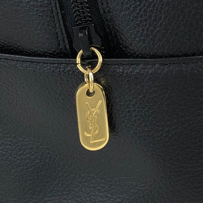 Yves Saint Laurent YSL Logo Leather Handbag Boston bag Black Vintage vmt4zv