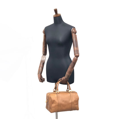 CELINE Triomphe PVC 皮革手提包波士頓包棕色復古 v4ikr4 