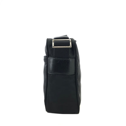 PRADA Triangle Logo Nylon Crossbody Shoulder bag Black Vintage is5rrn