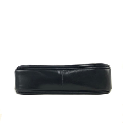 CELINE 馬銜扣皮革斜背包 黑色復古 p25eua 