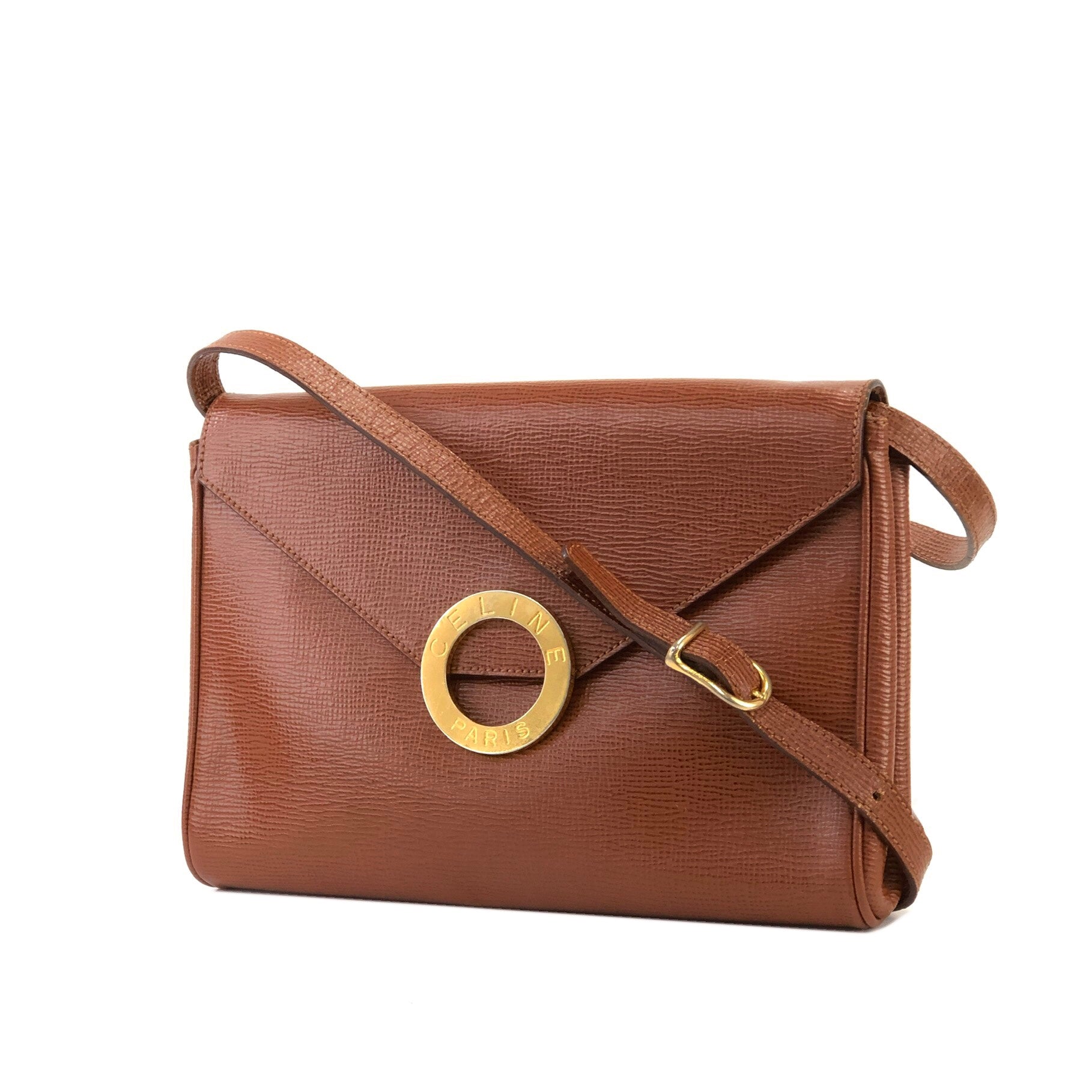 Women's Brown Leather Medium round bag