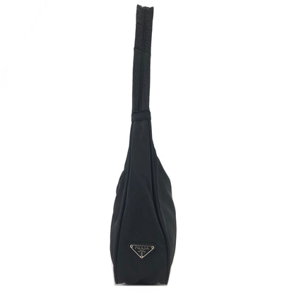PRADA Triangle Logo Nylon Shoulder bag Black Vintage y46xvz