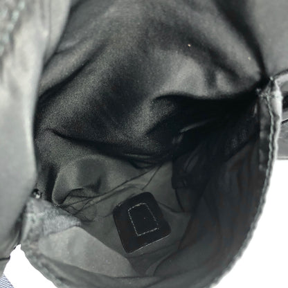 PRADA Triangle Logo Double Pocket Nylon Shoulder bag Black Vintage rnrirz