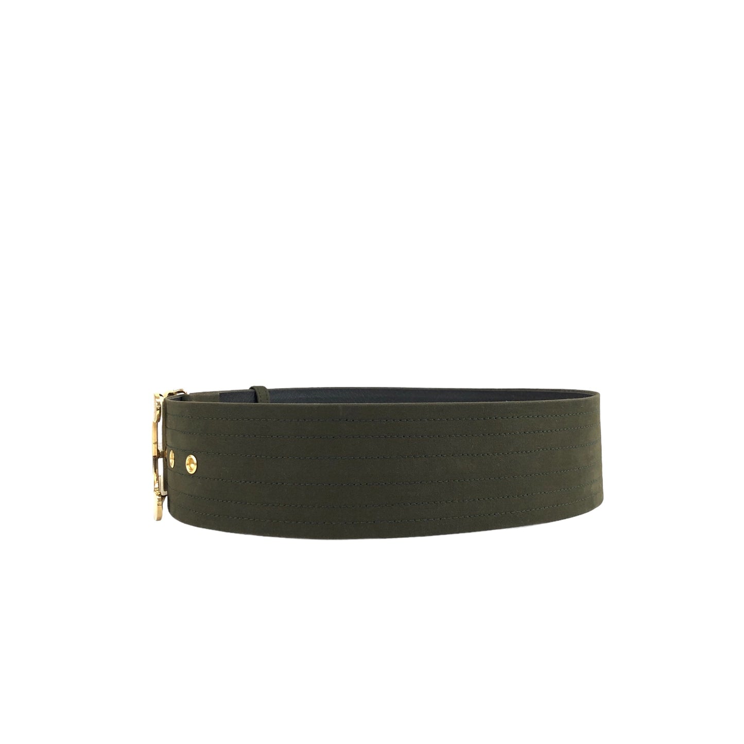 CELINE Triomphe Belt Olive Vintage 8k4uzp