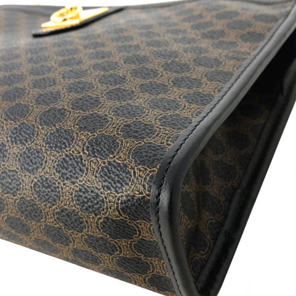 CELINE Macadam Gancini Clutch bag Black Vintage kr8u47