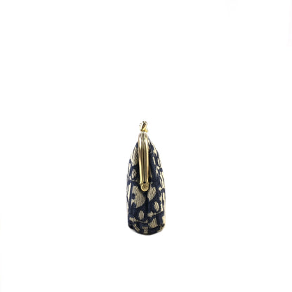 Christian DIor Trotter 提花手拿包 海軍藍 復古 rj622u