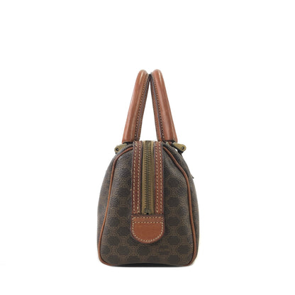 CELINE Macadam Two-way Crossbody Shoulder bag Small Boston bag Brown Vintage t2kx8c