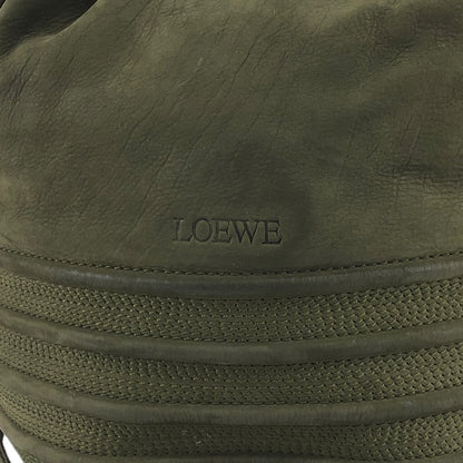 LOEWE Suede Drawstring Small Shoulder bag Olive Green Vintage trajxn