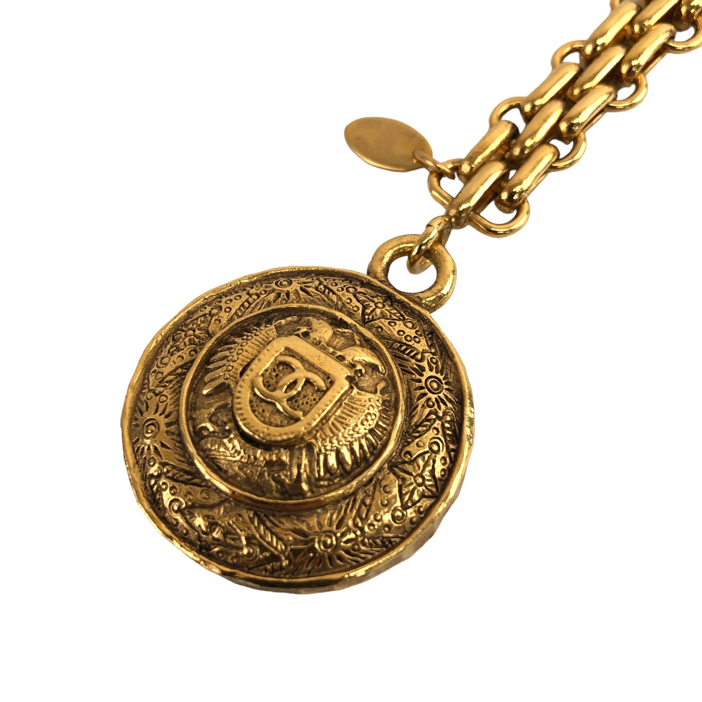 CHANEL Coco Mark Charm Gold Vintage tzbtji