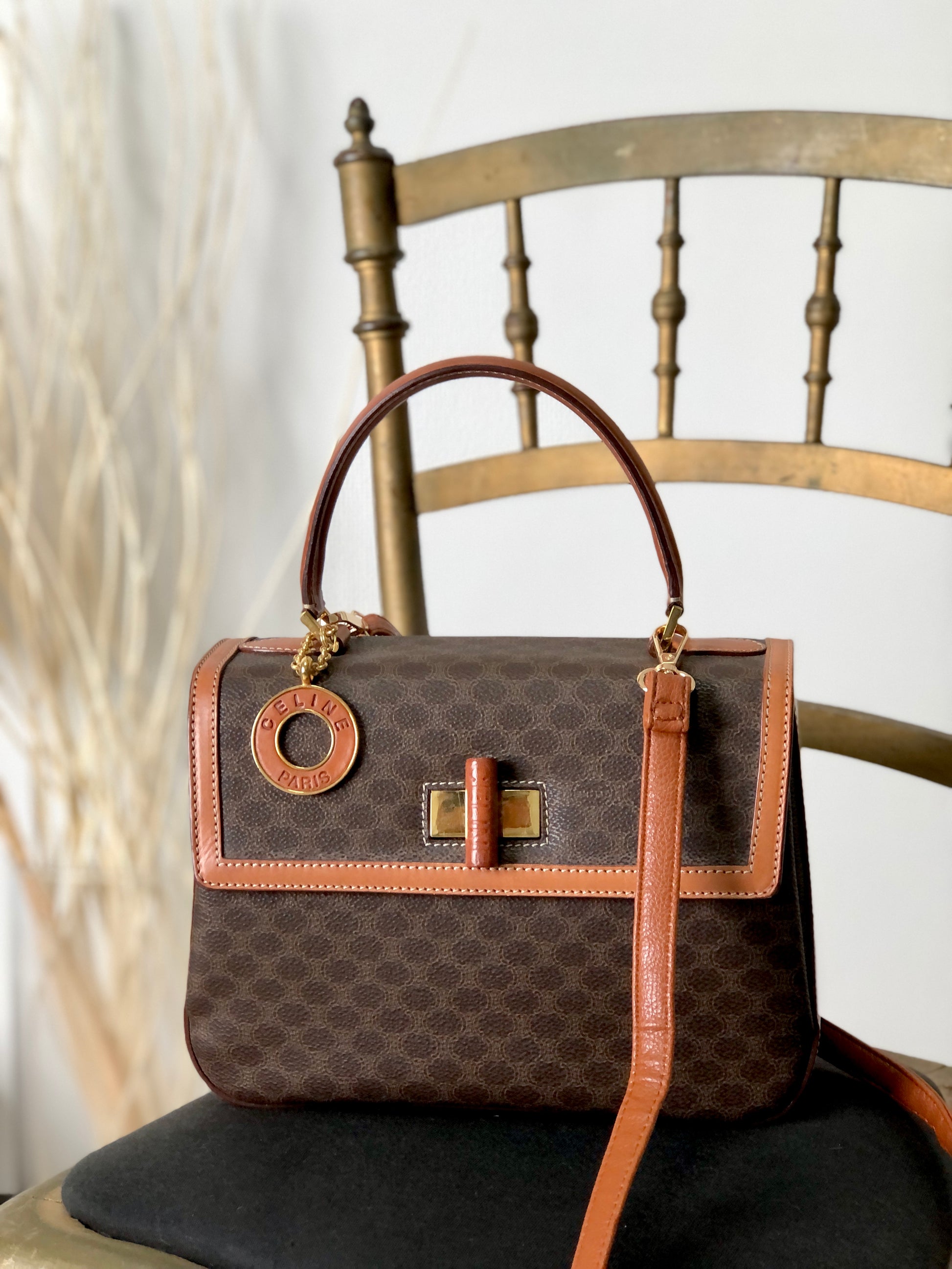 celine vintage macadam shoulder bag