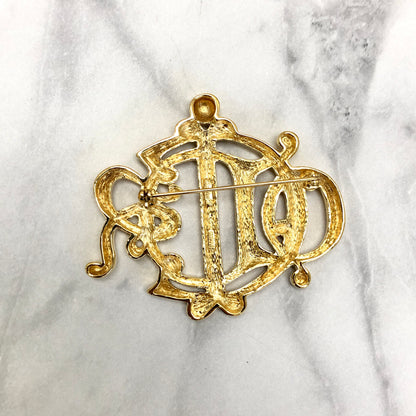Christian Dior Emblem Gold Vintage k74s8v