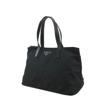 PRADA Triangle Logo Nylon Handbag Black Vintage hdamrs