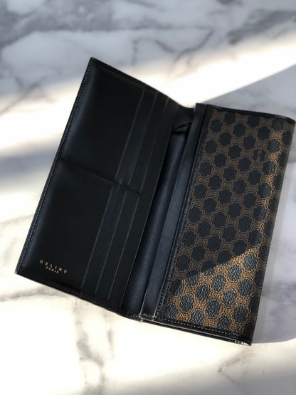 CELINE Macadam 長版皮夾 黑色 復古 u46cvw 