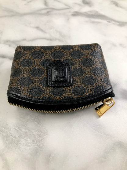 CELINE Macadam Blason 零皮夾黑色復古 uykhvv 