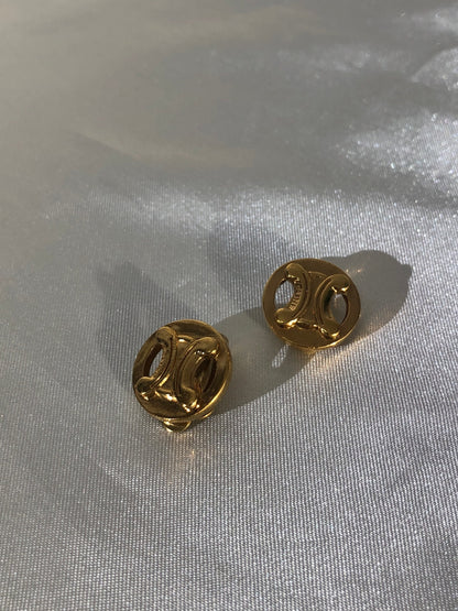 CELINE Triomphe 耳環 金色 復古 mudf7c 