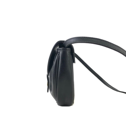 CELINE Triomphe 皮革圓形小號斜背包 黑色 復古 xkurbg 