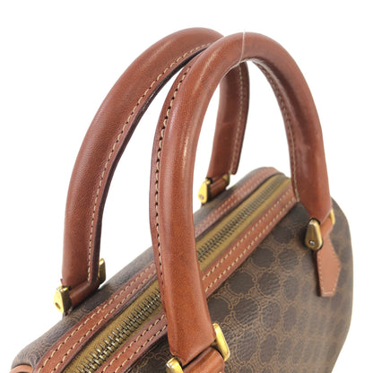 CELINE Macadam Two-way Small Boston bag Handbag Shoulder bag Brown Vintage zwy6zs