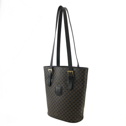 CELINE Macadam Leather Totebag Black Vintage gkmcp7