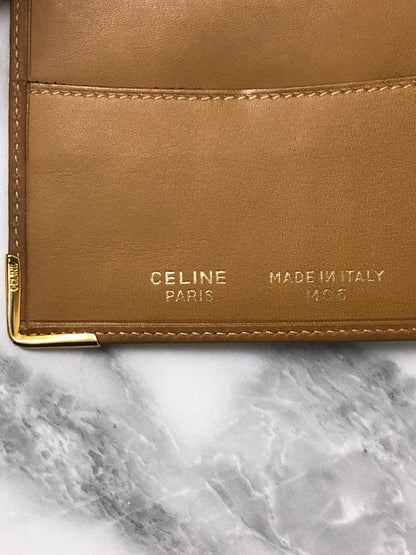 CELINE Macadam Folded Wallet White Vintage 2psvih