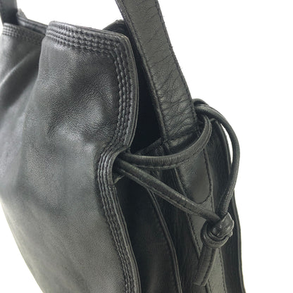LOEWE Anagram Leather Drawstring Shoulder bag Black Vintage hzn8br