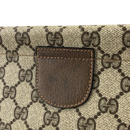 GUCCI GG Canvas Logo Clutch bag Beige Vintage 2cu773