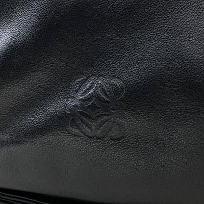 LOEWE Anagram Logo Leather Drawstring Crossbody Shoulder bag Black Vintage x8dwz4