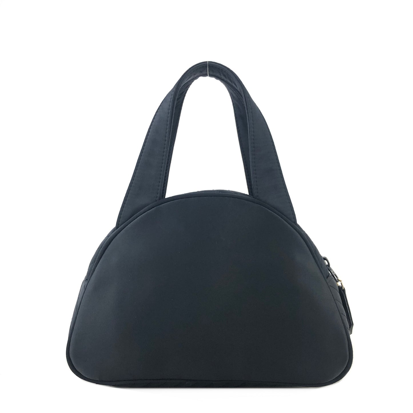 Yves Saint Laurent YSL Logo  Nylon Leather Handbag Black Vintage wx72aw