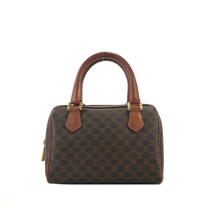 CELINE Macadam Two-way Small Boston bag Handbag Shoulder bag Brown Vintage zwy6zs