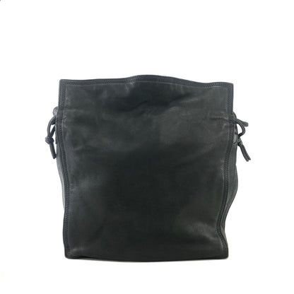 LOEWE Anagram Leather Drawstring Shoulder bag Black Vintage hzn8br