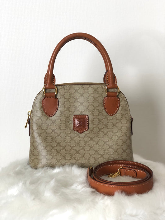 CELINE 183313 Big Bag Small Long Strap Handbag Shoulder 2Way Leather  Bourdeax